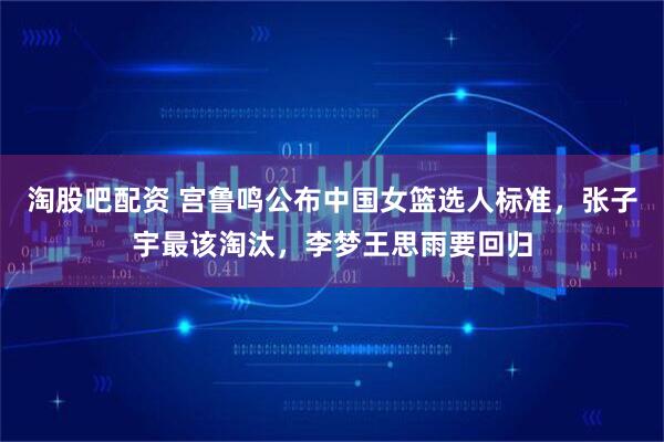 淘股吧配资 宫鲁鸣公布中国女篮选人标准，张子宇最该淘汰，李梦王思雨要回归