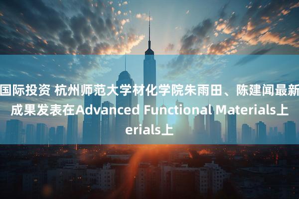 兴旺国际投资 杭州师范大学材化学院朱雨田、陈建闻最新科研成果发表在Advanced Functional Materials上